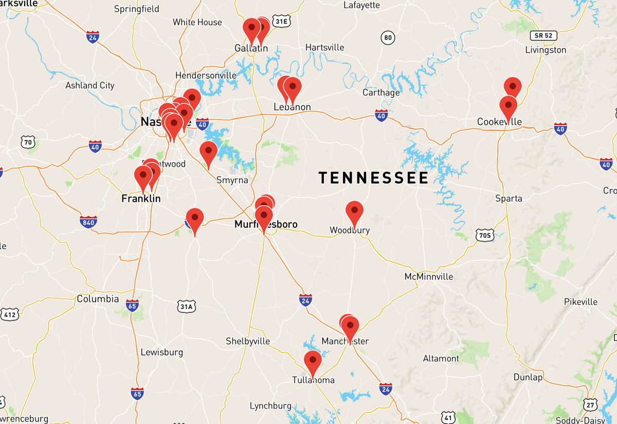 Dealer locator map